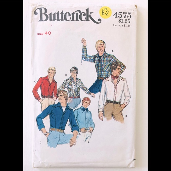 TG 70s Sewing pattern for men’s shirt size 40 chest medium - Picture 10 of 15